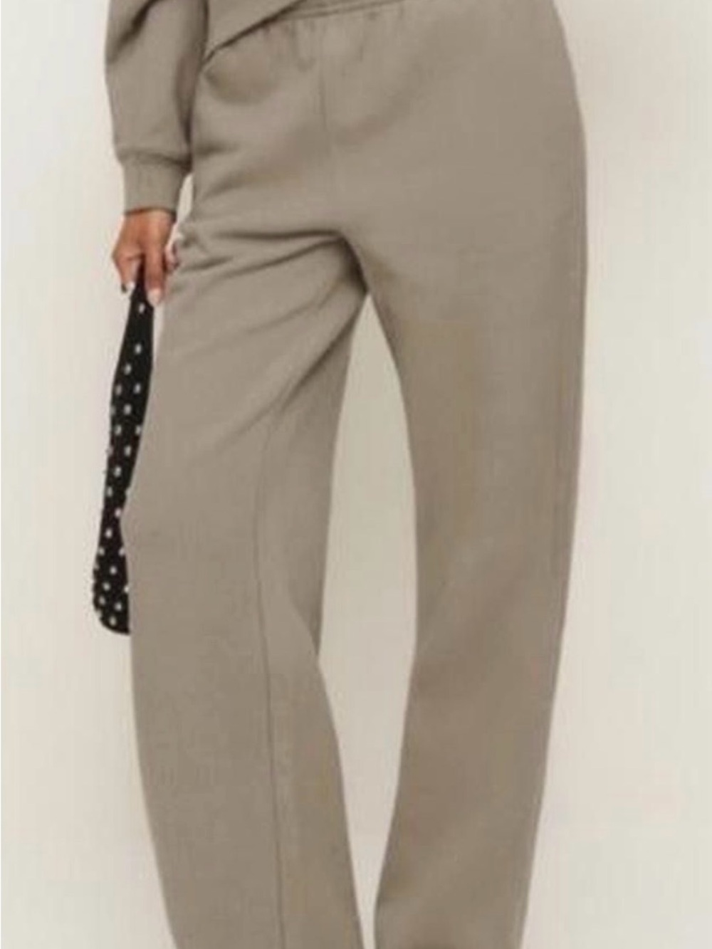 Reformation Taupe Wide-Leg Pants
